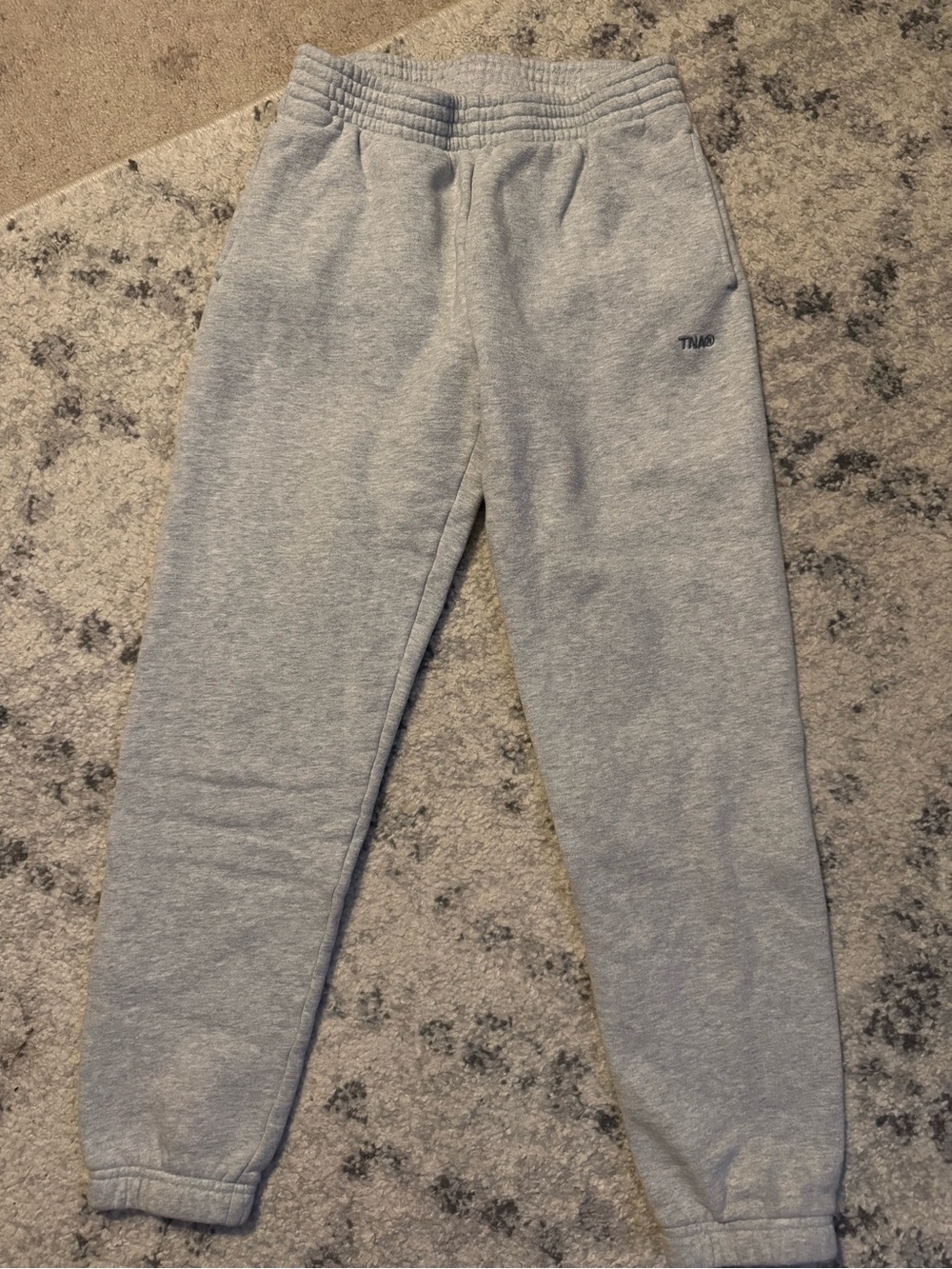 Aritzia TNA Sweatfleece Cozy Fleece Perfect Fit Sweatpants Ivory Gray XXS